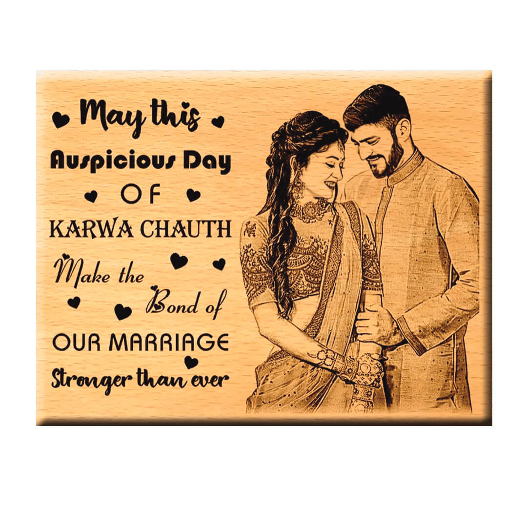 Giftanna Special personalized engraved karwa chauth gift for couple
